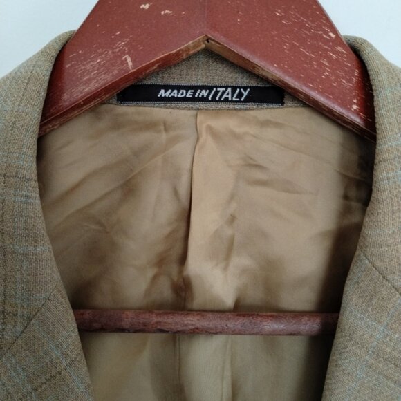 Ermenegildo Zegna Cloth High Performance Blazer Size 40R Brown Checks Old Money - Picture 3 of 14